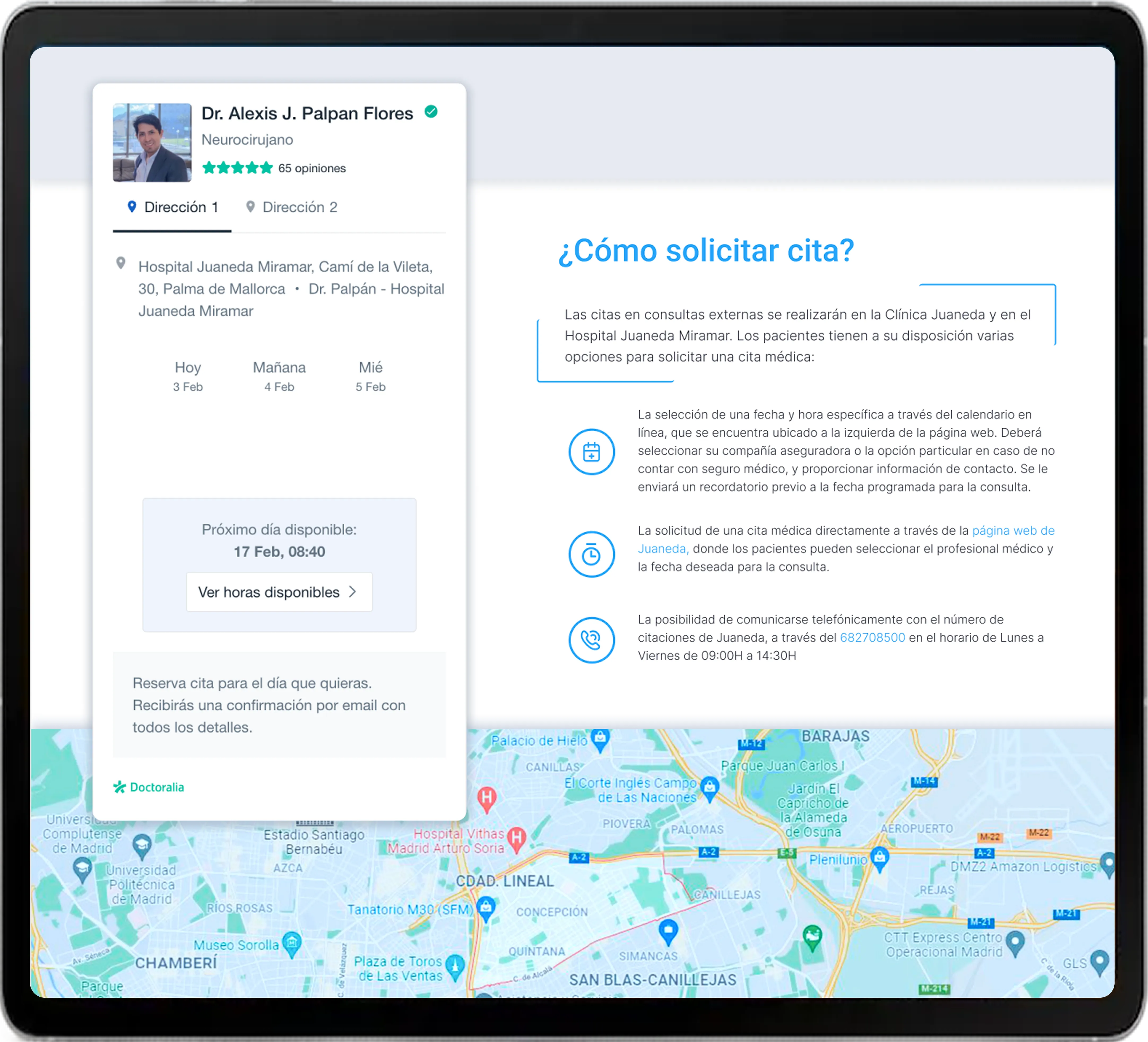 Pantallas realizadas en alta fidelidad para Neurosurgeon